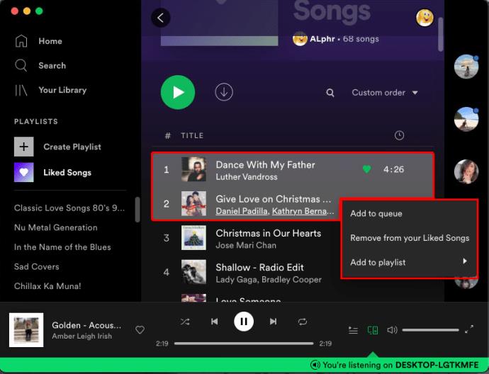 Comment supprimer des chansons aimées dans l'application Spotify