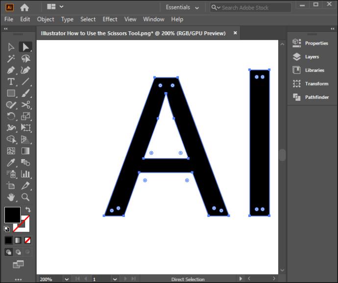 How To Use The Scissors Tool In Illustrator