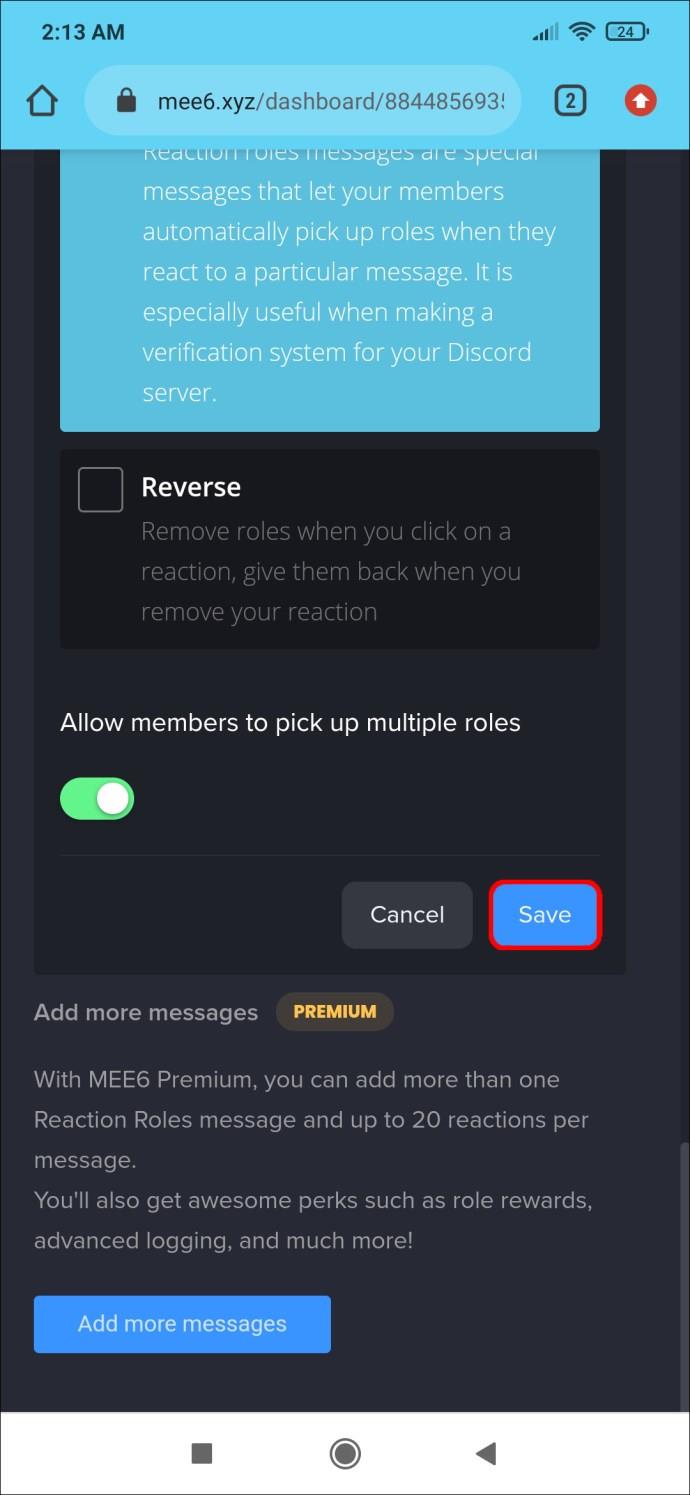 Comment ajouter des rôles de réaction dans Discord