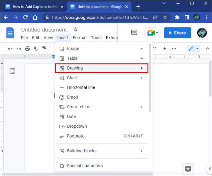 Google डॉक्स में इमेज में कैप्शन कैसे जोड़ें