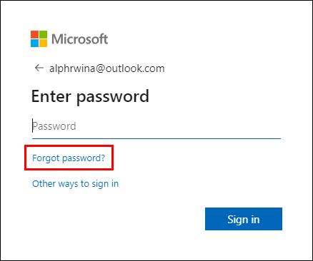 How To Reset And Change Your Microsoft Password