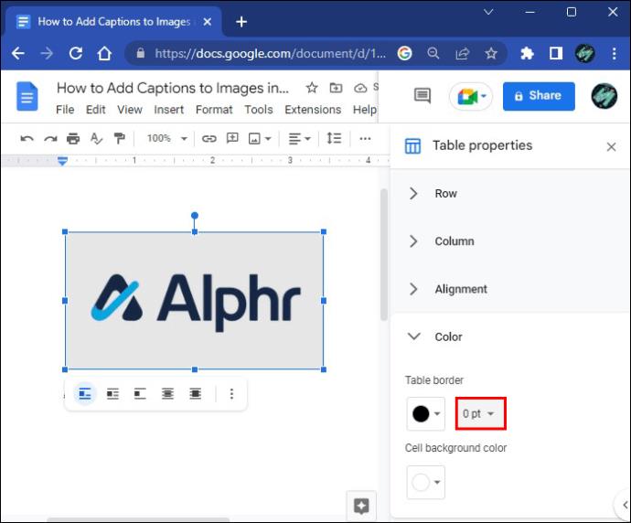 How To Add Captions To Images In Google Docs