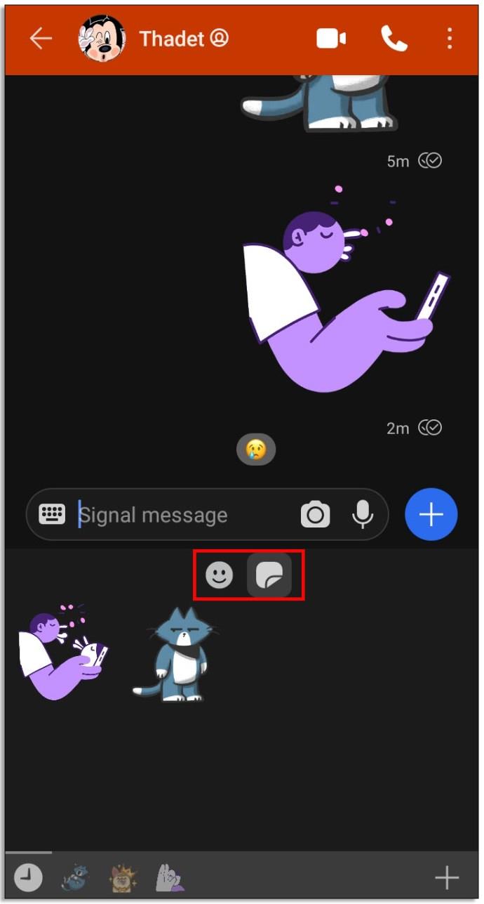 How To Add Stickers To Signal