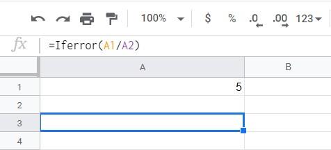 Comment se débarrasser de #Div/0 dans Google Sheets