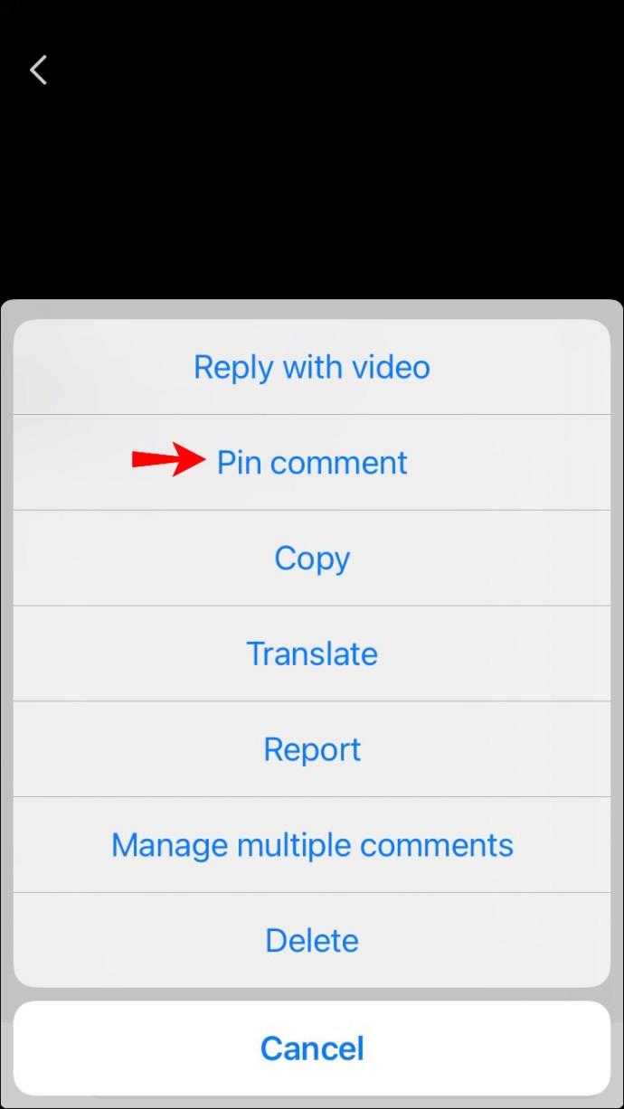Comment épingler un commentaire sur TikTok