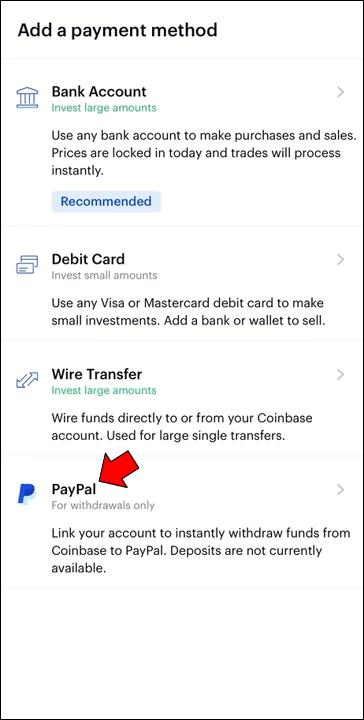 Comment effectuer un retrait vers PayPal à partir d'un compte Coinbase