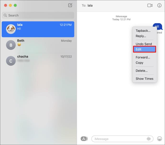 Cómo cancelar el envío de un mensaje en IMessage