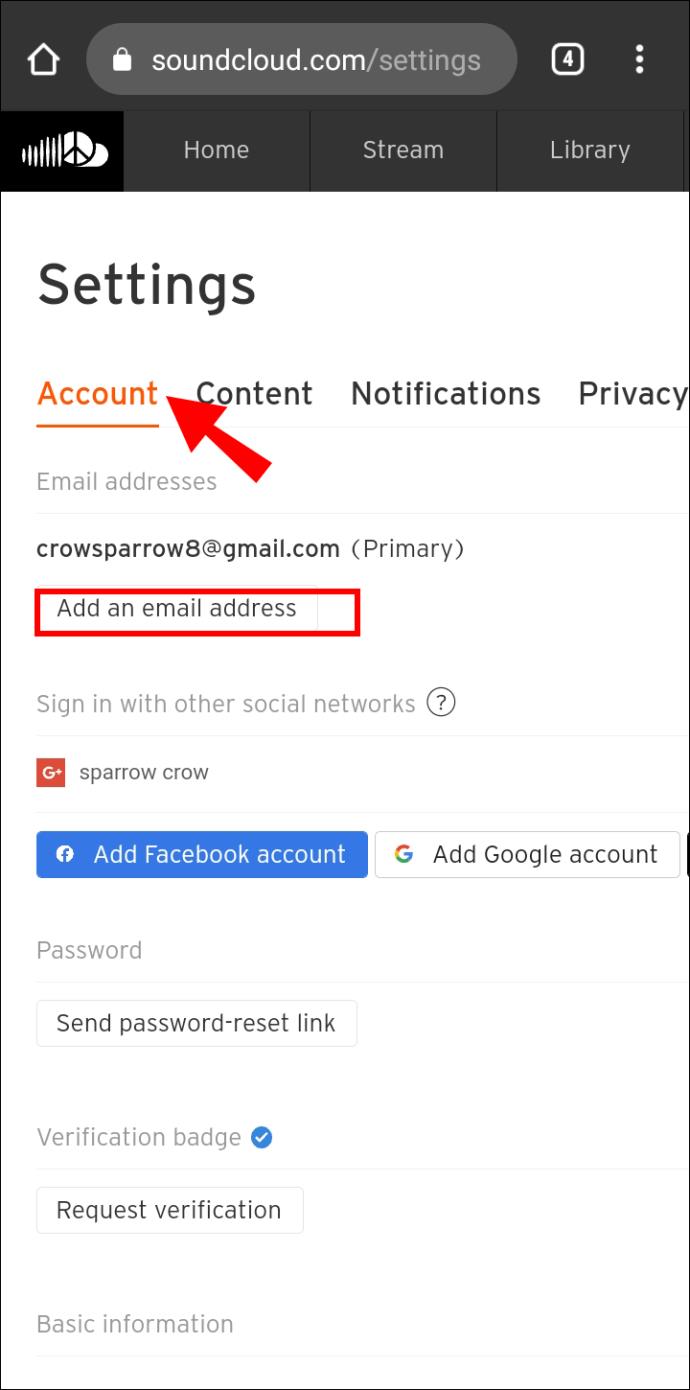 Como alterar seu endereço de e-mail no SoundCloud