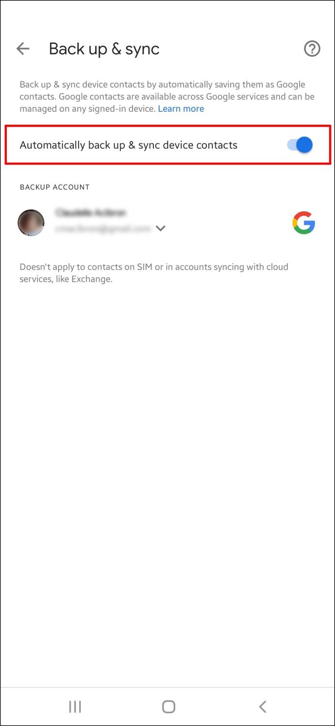 Comment synchroniser les contacts d'Android vers Gmail