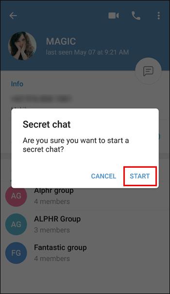 Comment envoyer une photo expirante dans Telegram