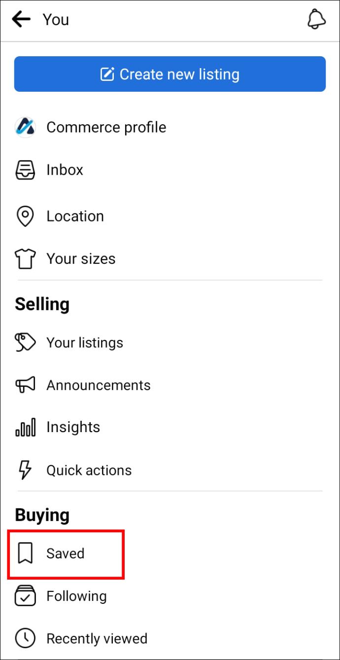 Como visualizar seus itens salvos no Facebook Marketplace