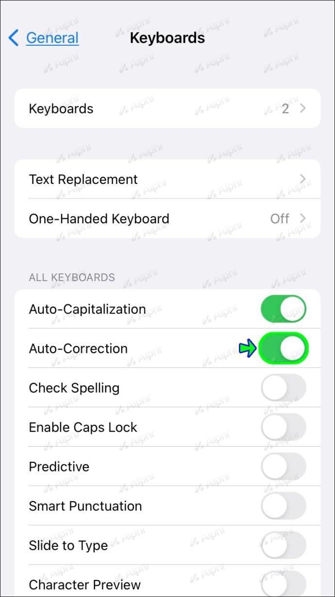 Como desativar a correção automática em um iPhone