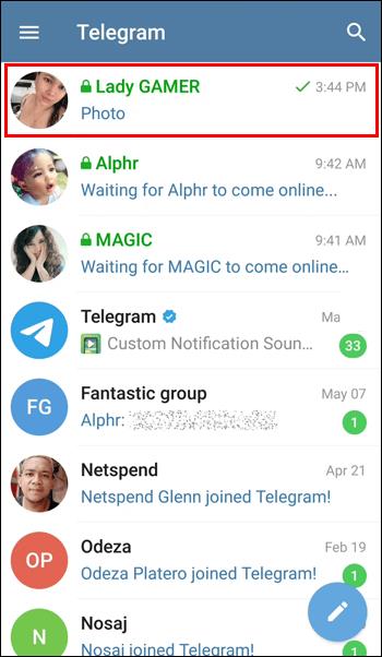 Comment envoyer une photo expirante dans Telegram