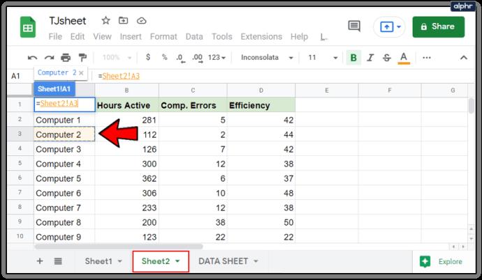 How To Link Data From A Different Tab In Google Sheets