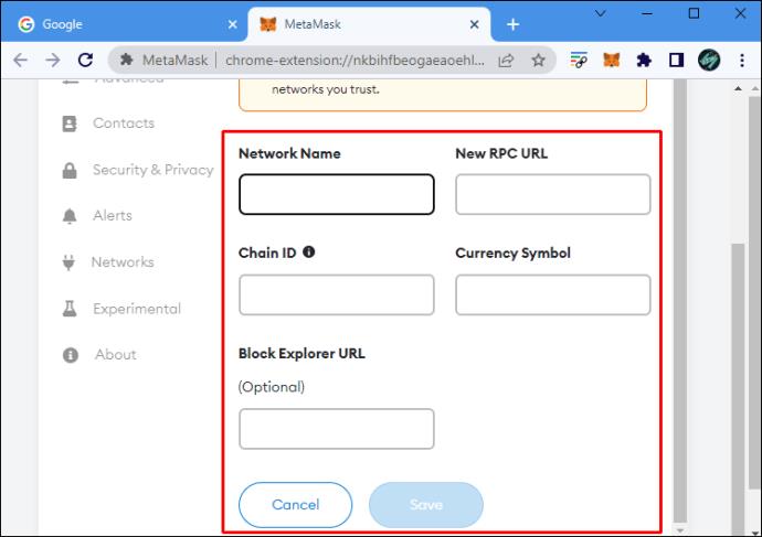 Comment supprimer un réseau de MetaMask