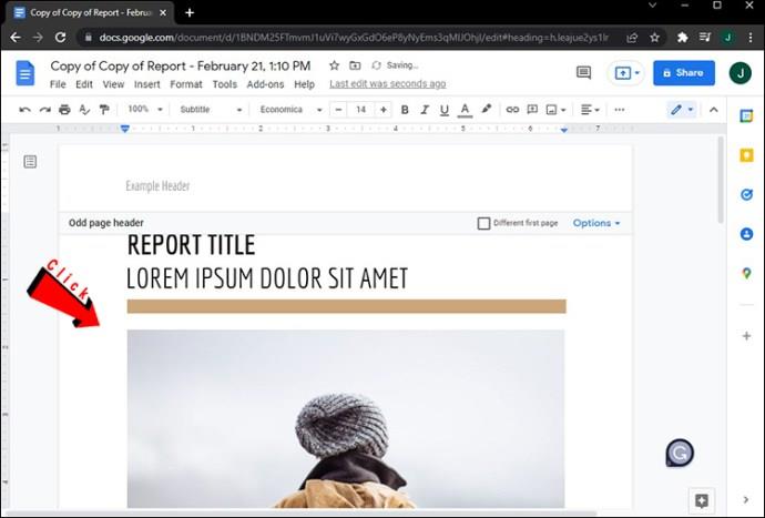 Comment créer différents en-têtes pour différentes pages dans Google Docs