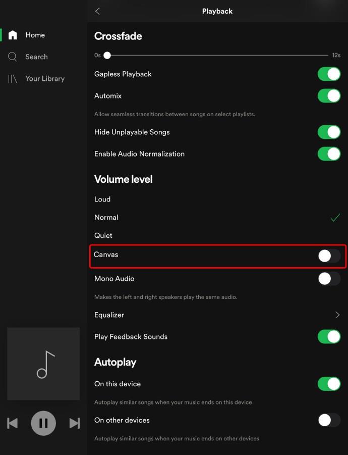 How To Turn On Or Off Canvas In Spotify