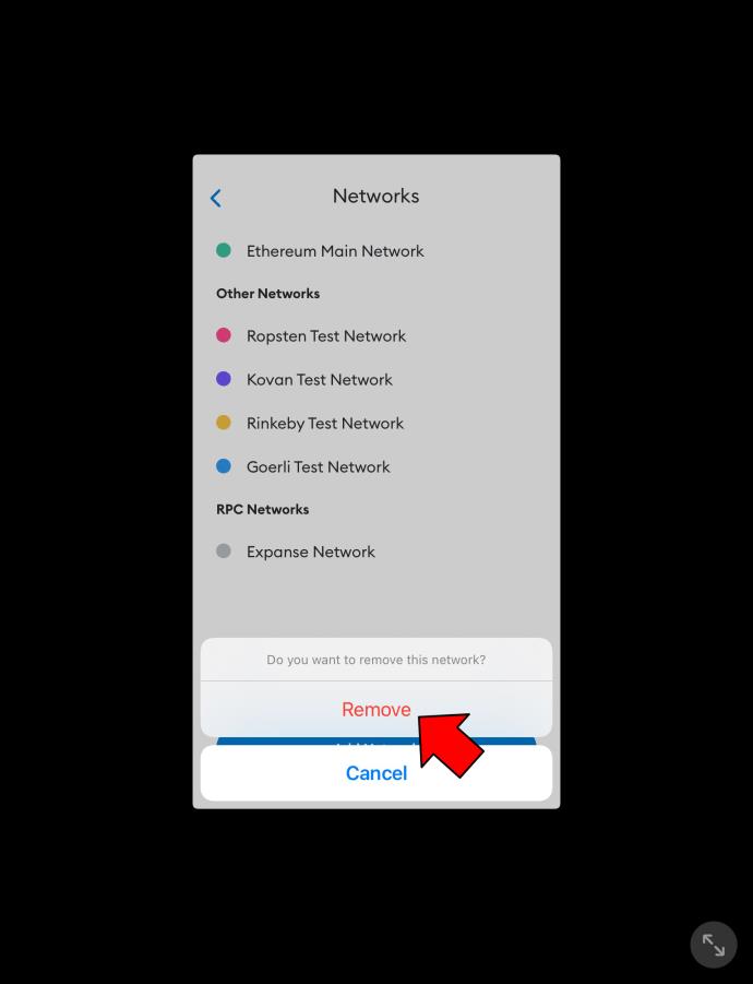 Comment supprimer un réseau de MetaMask