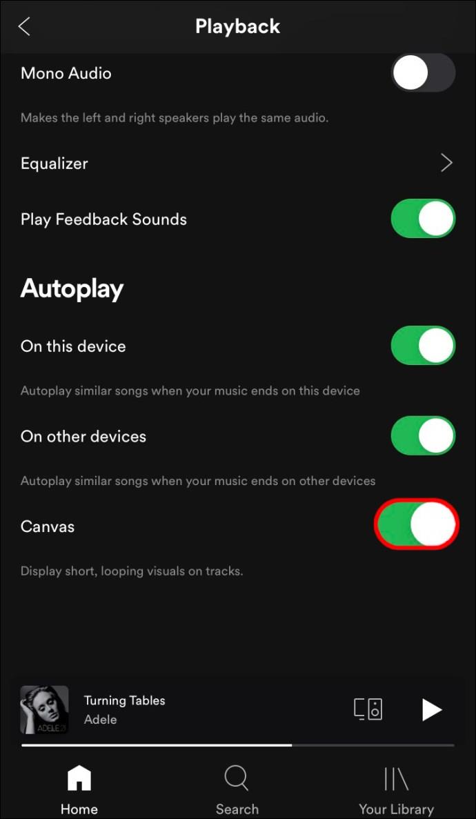 How To Turn On Or Off Canvas In Spotify