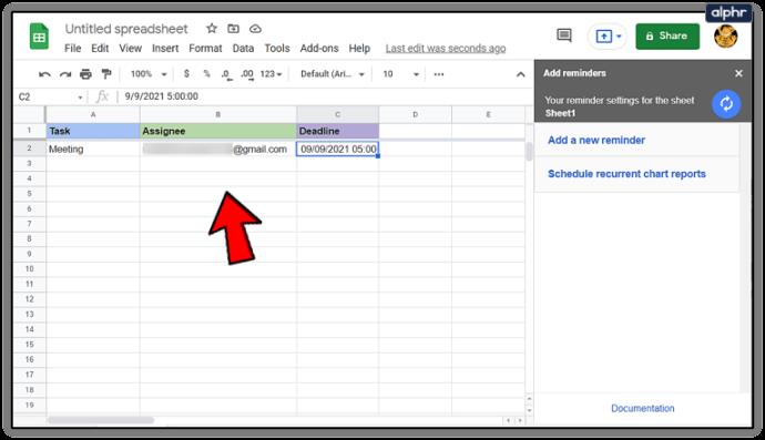 Comment définir des rappels dans Google Sheets