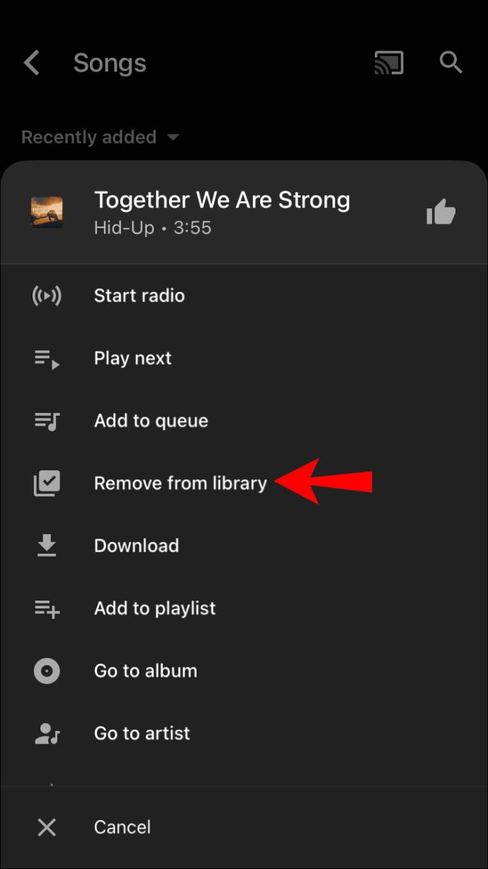 Comment ajouter ou supprimer des chansons de la bibliothèque dans YouTube Music