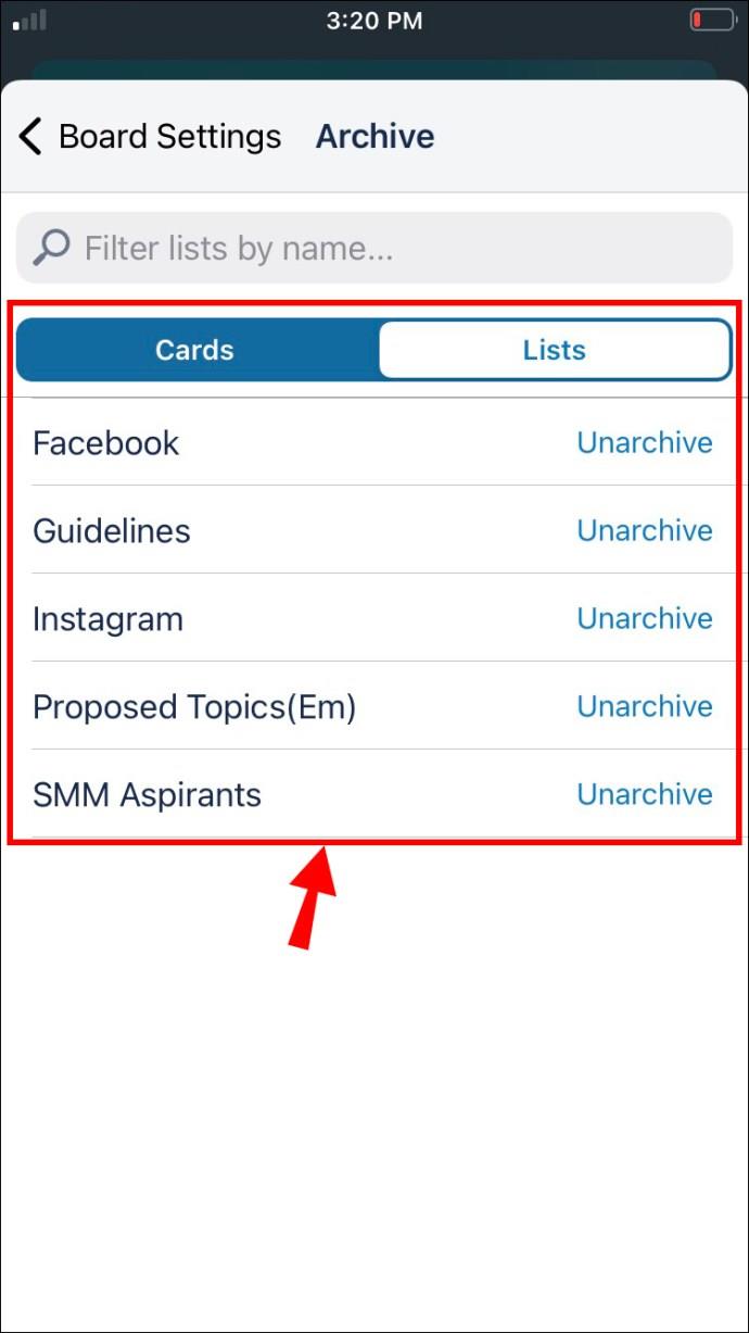 How To Unarchive A List In Trello