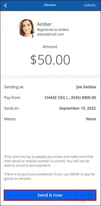 Cómo enviar dinero en Zelle