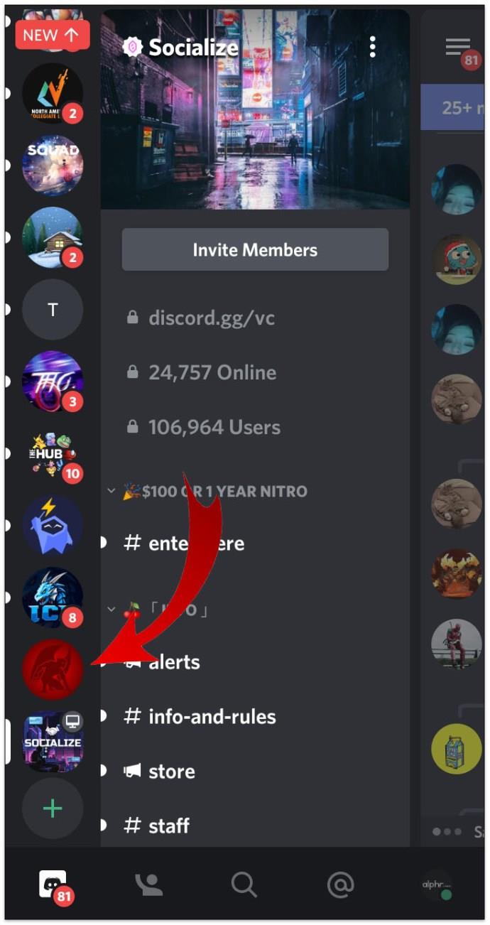 Как покинуть сервер Discord