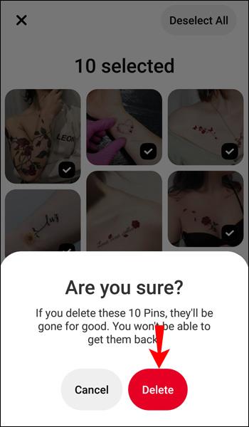 Comment supprimer toutes les épingles de Pinterest