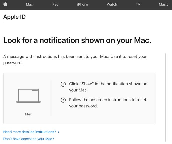 "Nous n'avons pas suffisamment d'informations pour réinitialiser vos questions de sécurité" - Comment réinitialiser un compte Apple