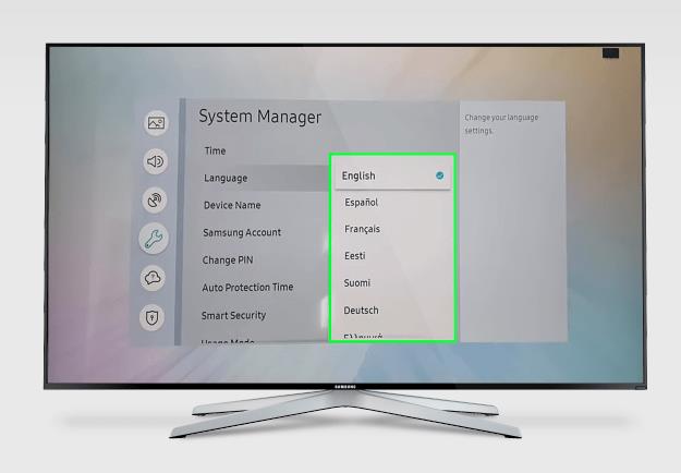 Samsung TV の言語を変更する方法