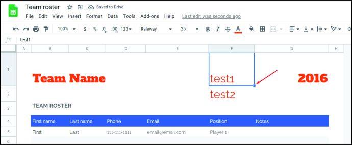 Comment ajouter des puces dans Google Sheets