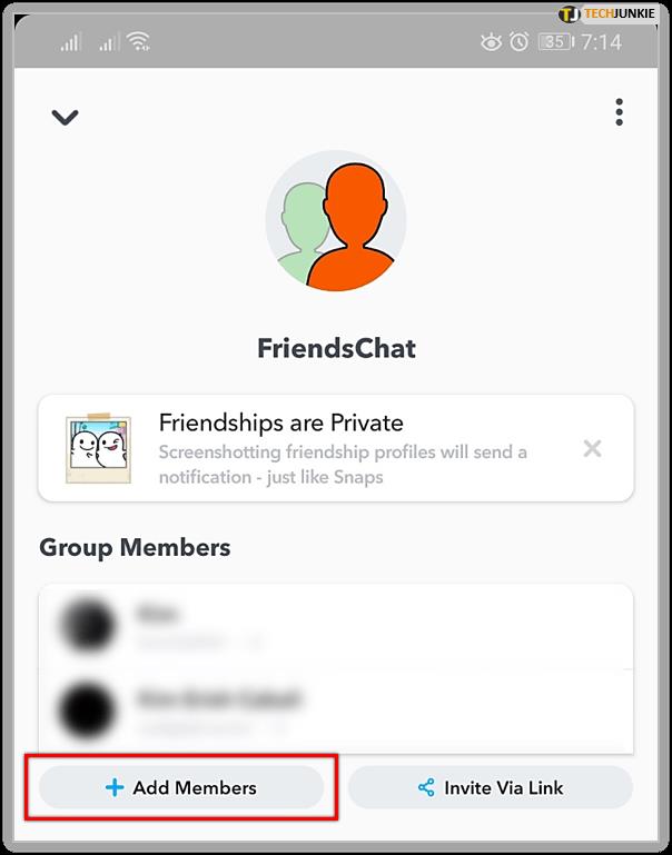 Comment créer une discussion de groupe dans Snapchat