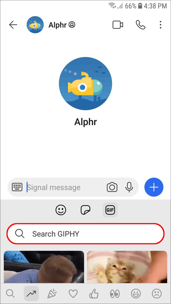 Comment utiliser les GIF dans Signal