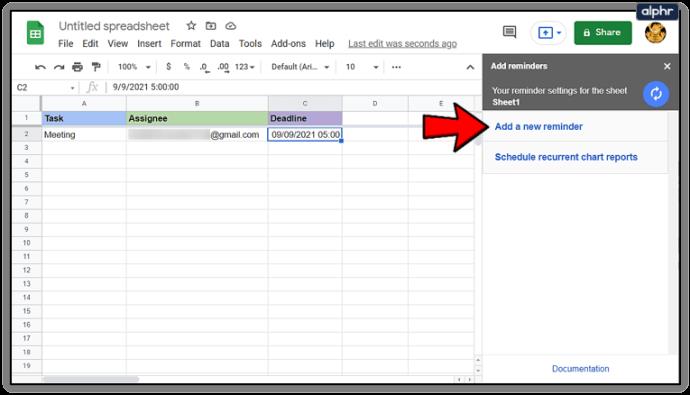 Comment définir des rappels dans Google Sheets