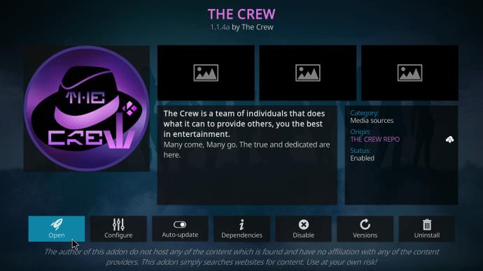 Kodi: как установить надстройку The Crew