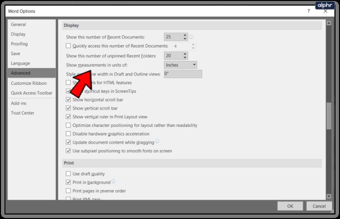 Comment changer les mesures d'indentation de pouces en cm dans Microsoft Word