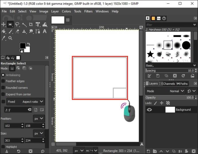 Comment découper une sélection dans Gimp