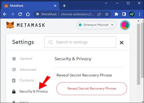 How To Find Your Secret Recovery Phrase In MetaMask