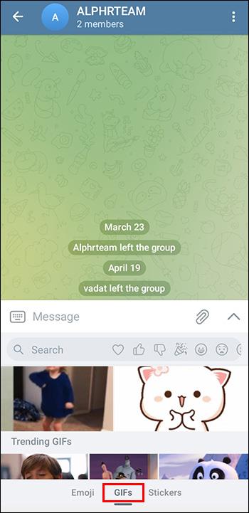 How To Add A GIF In Telegram