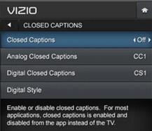 Vizio TV에서 자막을 켜거나 끄는 방법
