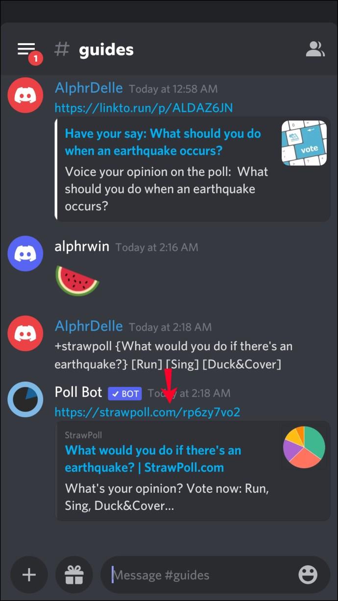 Comment créer un sondage dans Discord