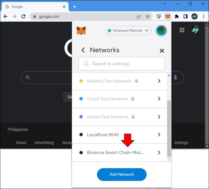 Comment supprimer un réseau de MetaMask