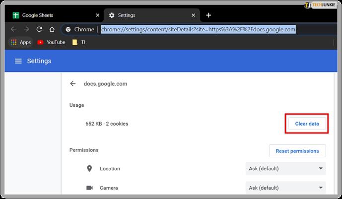 Comment supprimer facilement le cache dans Google Sheets