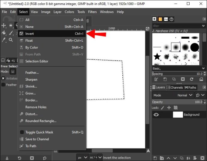 Comment découper une sélection dans Gimp