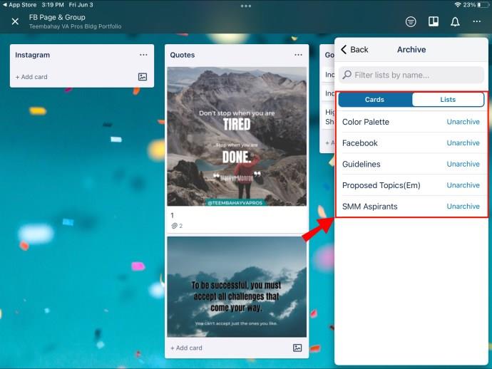 How To Unarchive A List In Trello