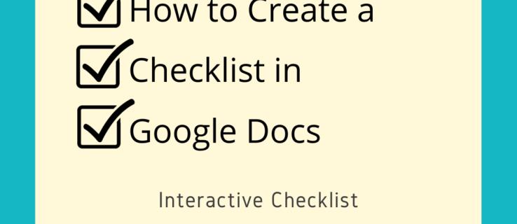 Cómo crear una lista de verificación en Google Docs