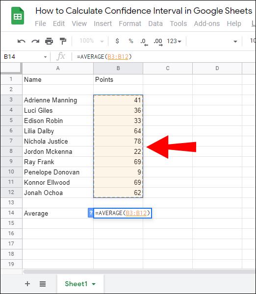 Comment calculer l'intervalle de confiance dans Google Sheets