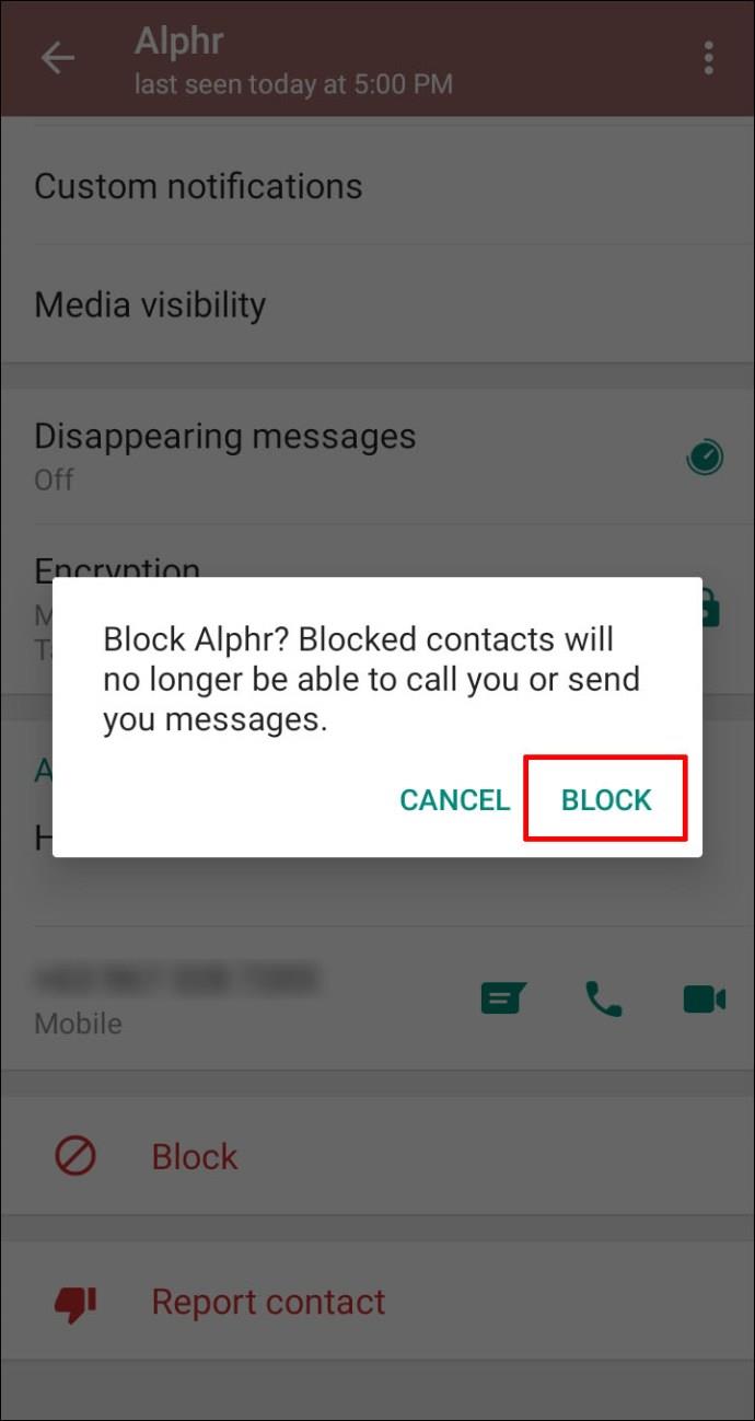 Comment supprimer un contact dans WhatsApp