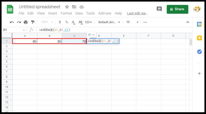 Comment calculer la plage dans Google Sheets